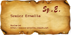 Szeicz Ernella névjegykártya